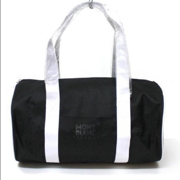 **NWIB** Mont Blanc Parfums Duffle Bag Black/White - Picture 1 of 4
